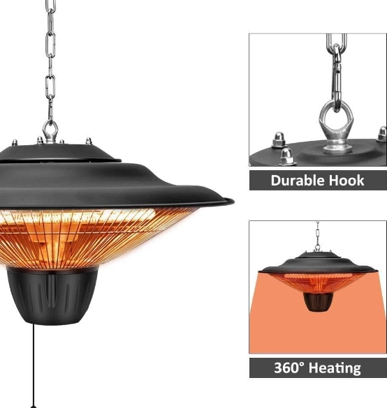 Waterproof infrared table heater